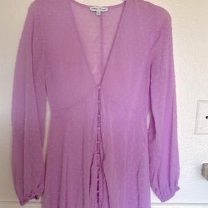 Express x Rocky Barnes sheer dress